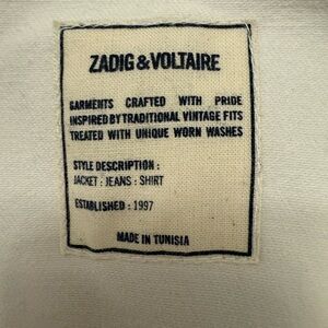 Zadig & Voltaire RARE Denim Jacket – Iconic Vintage Lace Skull Appliqué